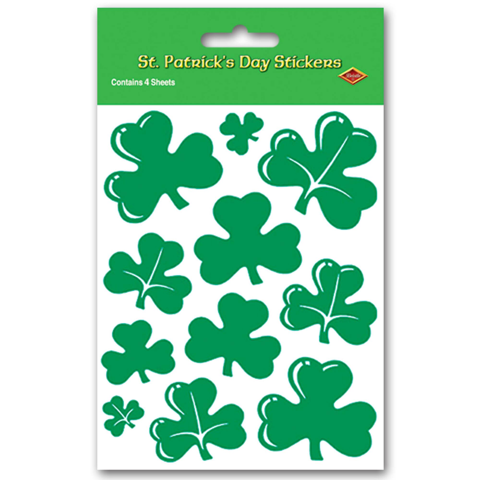 Beistle Shamrock Stickers, 3 Packs of 4